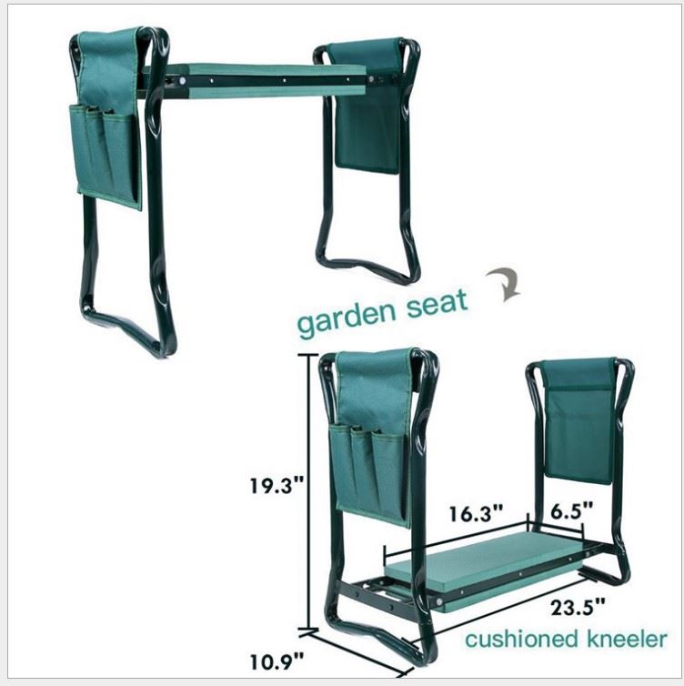 Siège de jardin 2 en 1 et coussin en mousse léger pour genoux