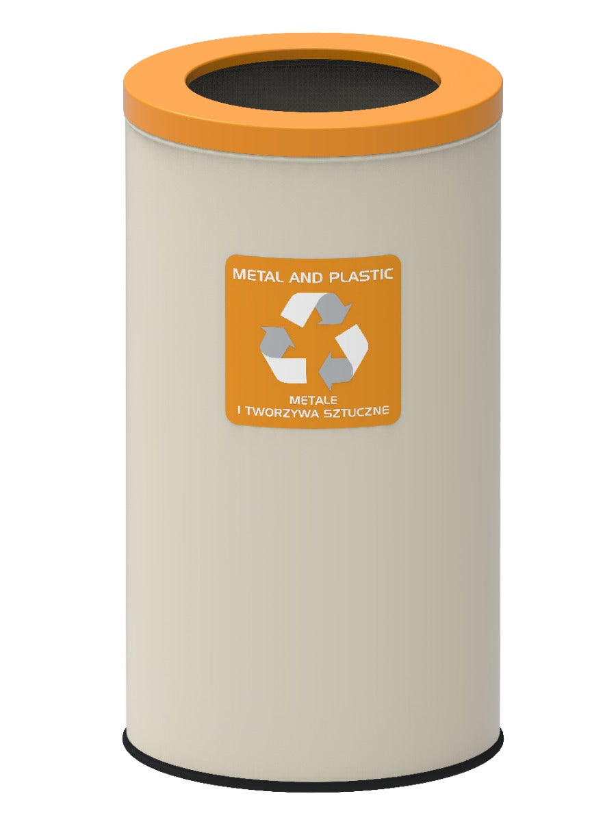 Alda Poubelle de Recyclage Eko Nord Blanc 75l - Jaune