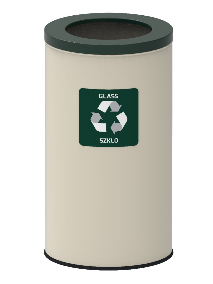 Alda Poubelle de Recyclage Eko Nord Blanc 75l - Vert