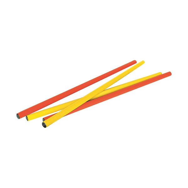 Bâton de gymnastique Megaform 100 cm | Ensemble de 4 | Couleurs assorties