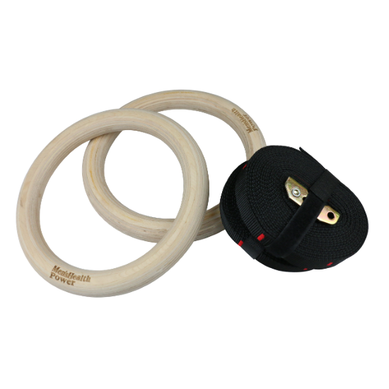 Anelli da palestra in legno per la salute degli uomini