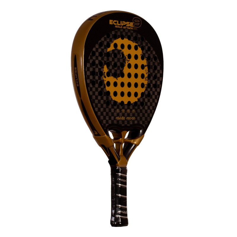 Middle Moon Eclipse 9 Gold Attack 12k Padel Racket Multicolor