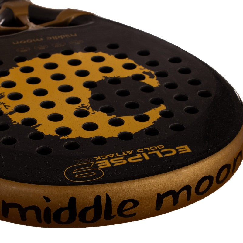 Middle Moon Eclipse 9 Gold Attack 12k Padel Racket Multicolor
