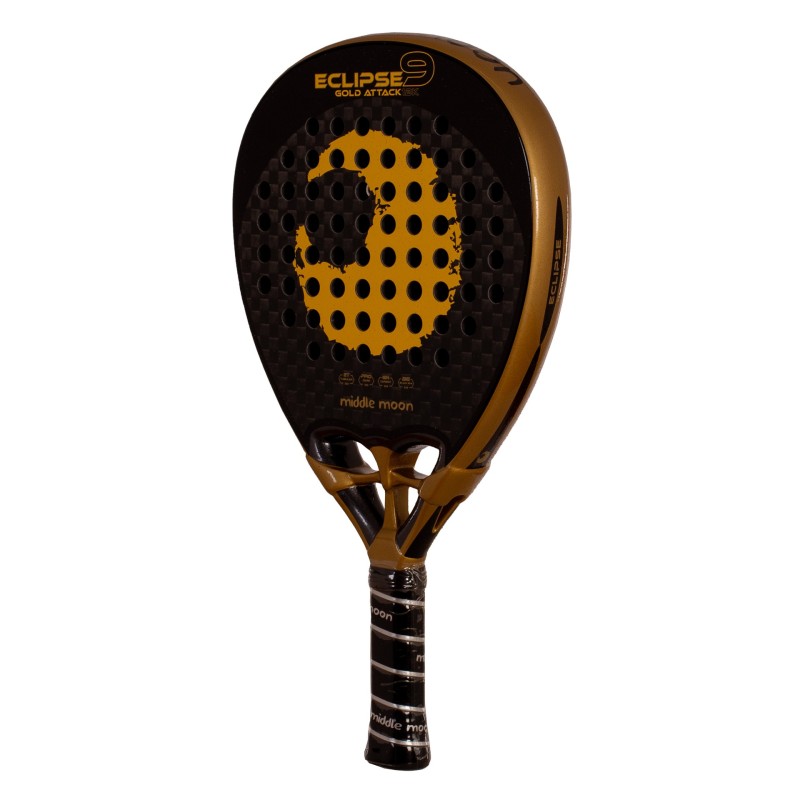 Middle Moon Eclipse 9 Gold Attack 12k Padel Racket Multicolor