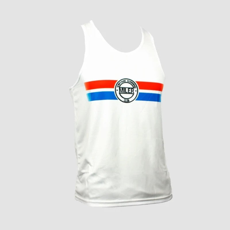 Camiseta Tirantes Miler Hombre Roger Tejido Dry Sublimación Blanco