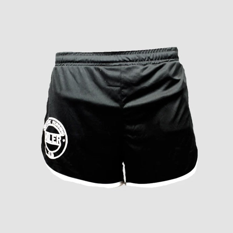 Miler Shorts Tecido Full Print Preto