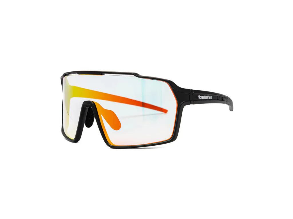 Lunettes de soleil de vélo photochromiques Horsefeathers Neutron (noir mat/rouge miroir)