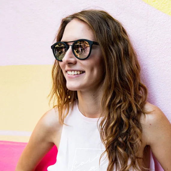Horsefeathers Nomad Sunglasses (matt Black/mirror Rose)
