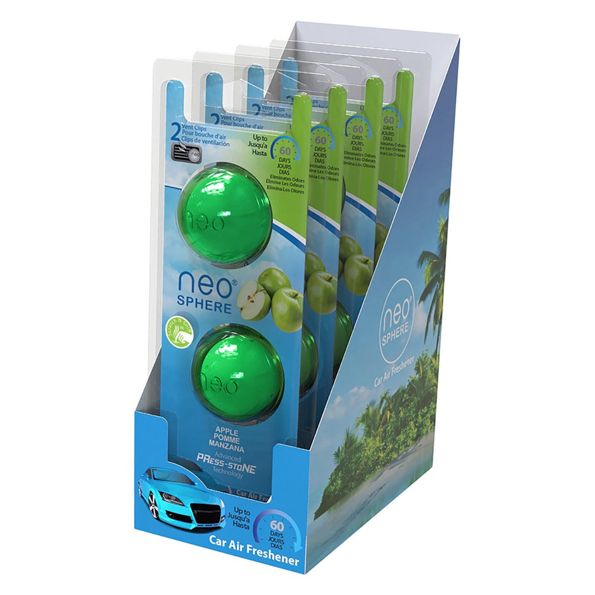 Neo-sphere - Osviežovač vzduchu do auta – 4-duopack – Apple