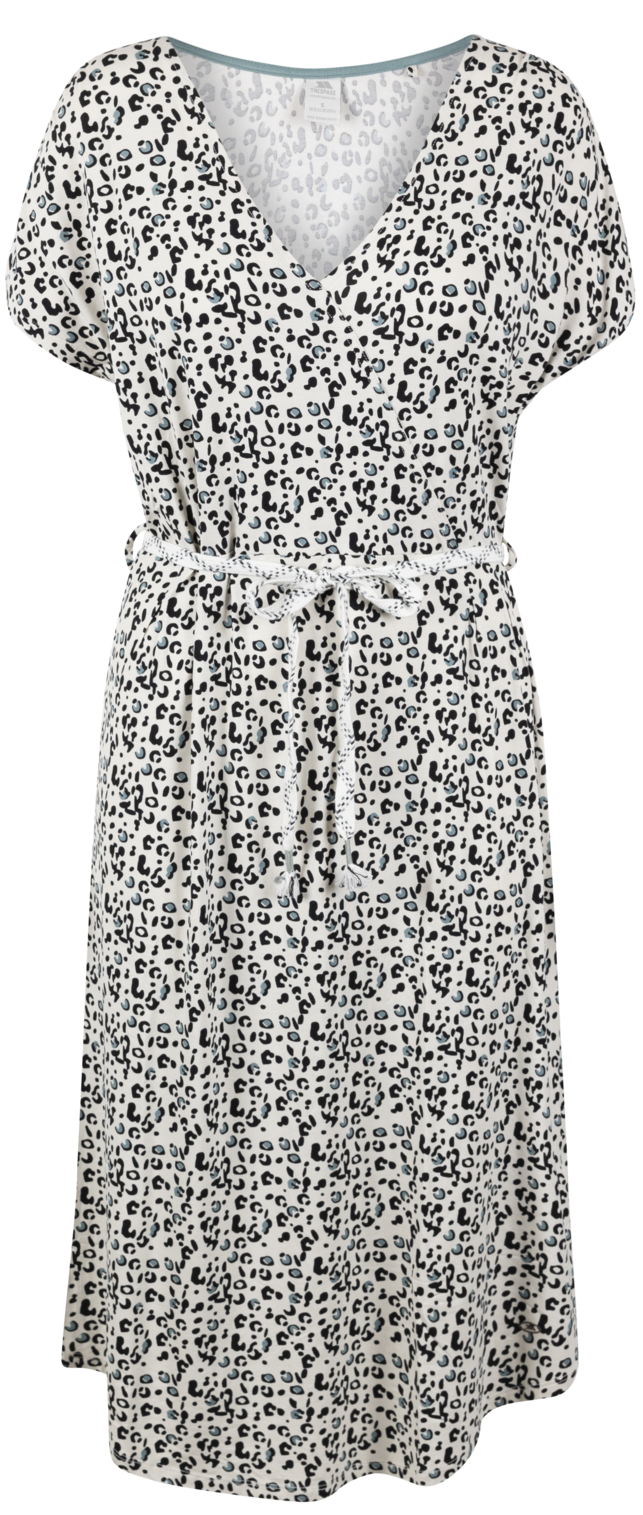Trespass Lynsey - Vestido Mujer Negro Animal Print