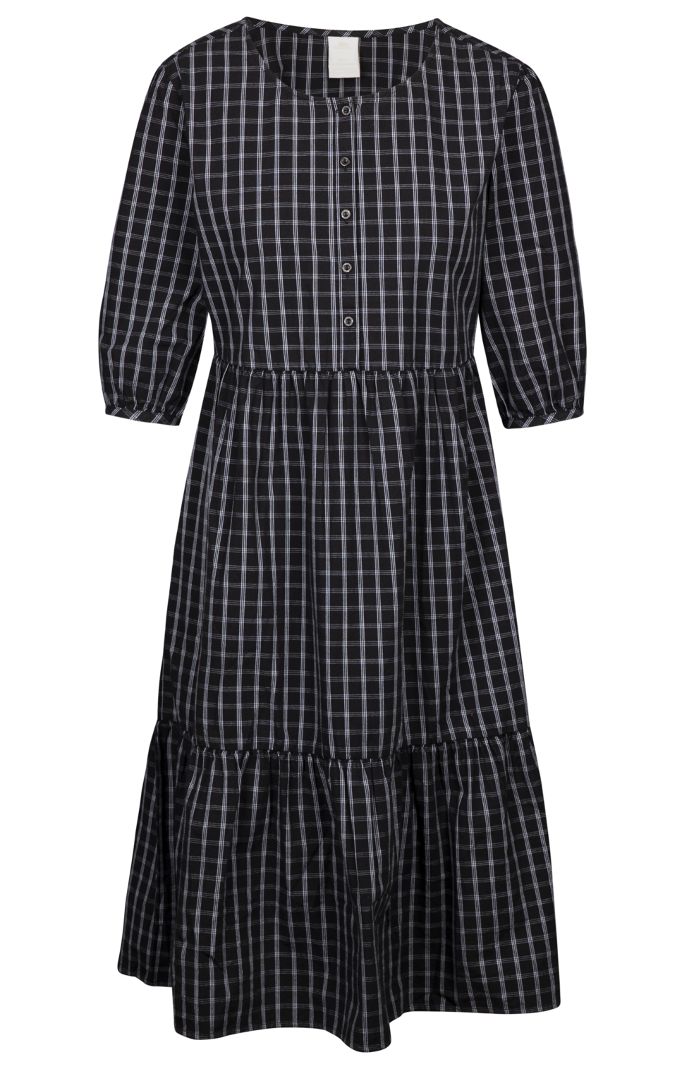 Trespass Helen - Rochie casual pentru femeie Black Check