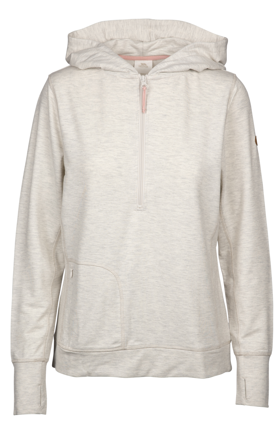 Trespass Zia - Felpa con cappuccio casual da donna Cream Marl