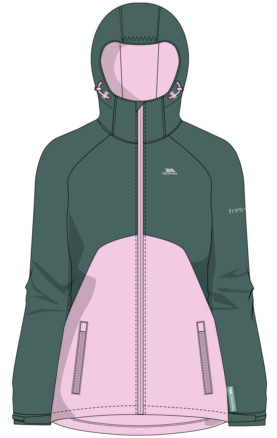 Trespass Capture - Girls Jkt Tp50 Spruce Green 5/6