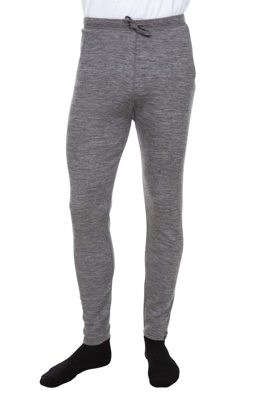 Dlx Fitchner - Męska warstwa bazowa Dlx Merino Trs Dark Grey Marl