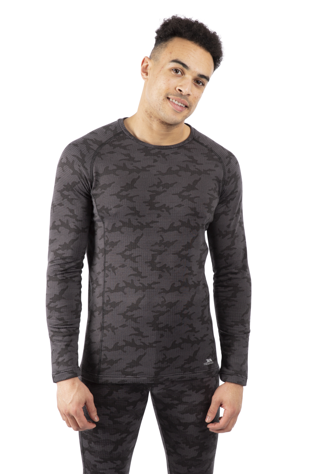 Trespass Arno - Мъжки Base Layer Top Dark Grey