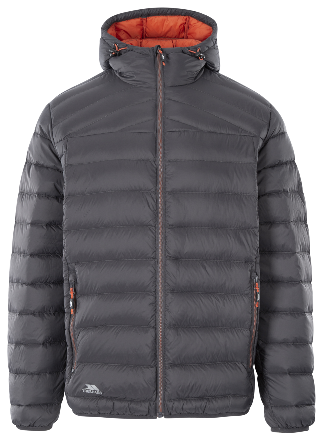 Trespass Whitman Ii - Male Down Jacket Dark Grey / Burnt Orange