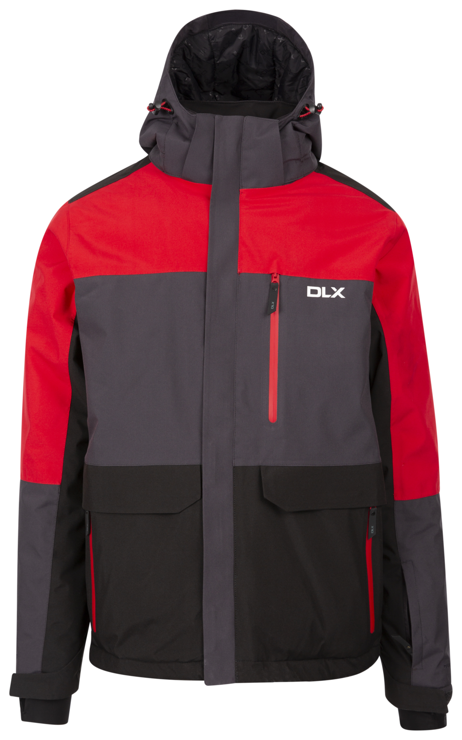 Dlx Richardson - Jachetă de schi Dlx pentru bărbați, gri închis