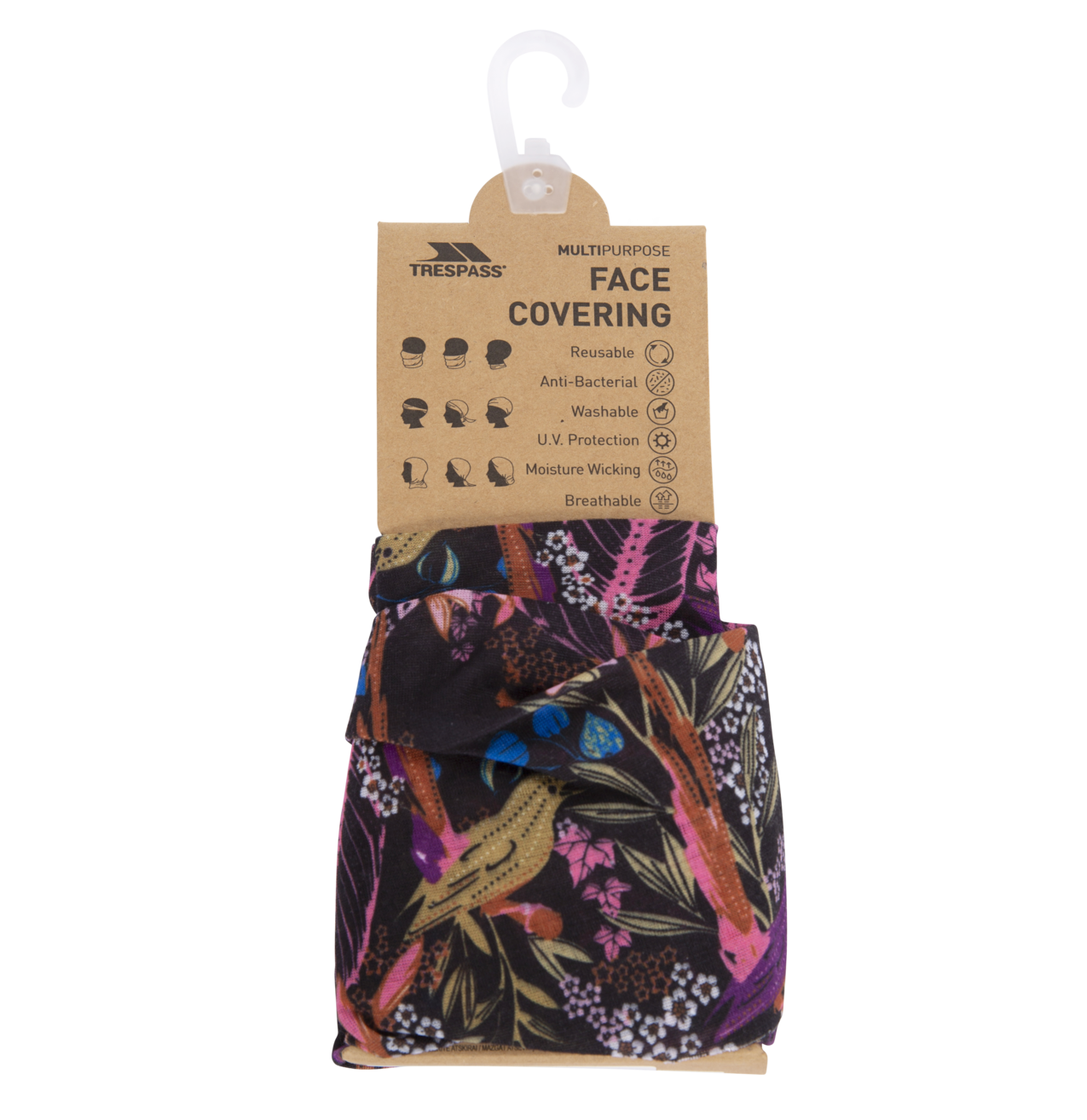 Trespass Reminisce - Impressão floral feminina cobrindo o rosto