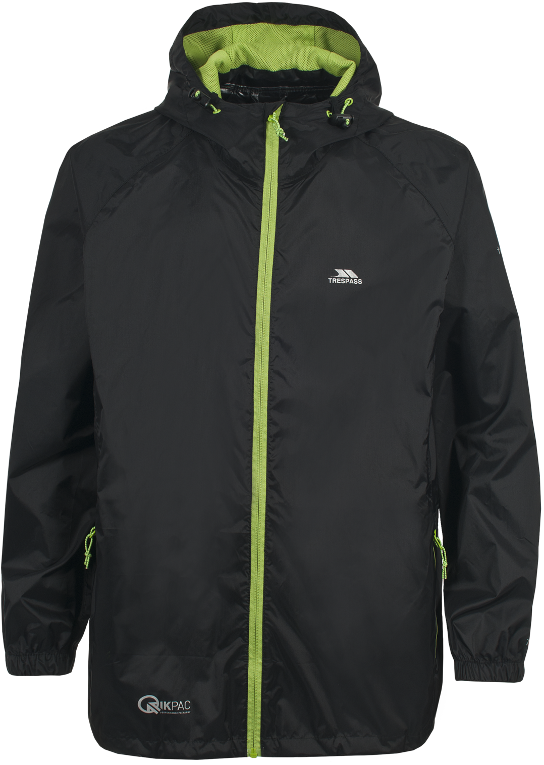 Trespass Qikpac Jacke – Unisex Packaway Jkt Schwarz