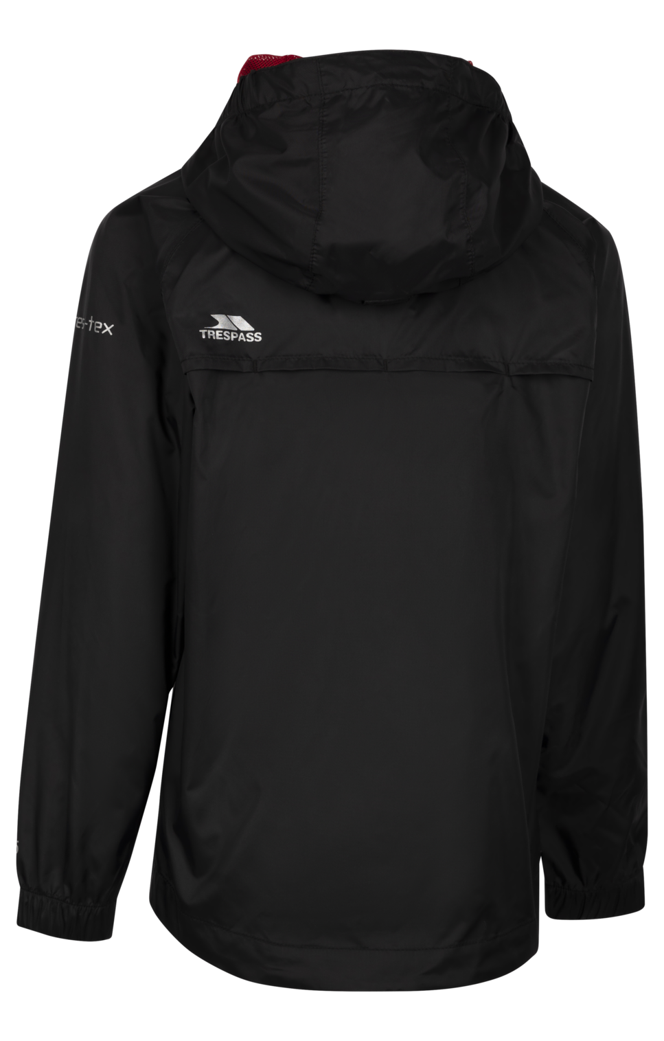 Giacca Trespass Qikpac - Packaway Jkt unisex per bambini Nero/rosso