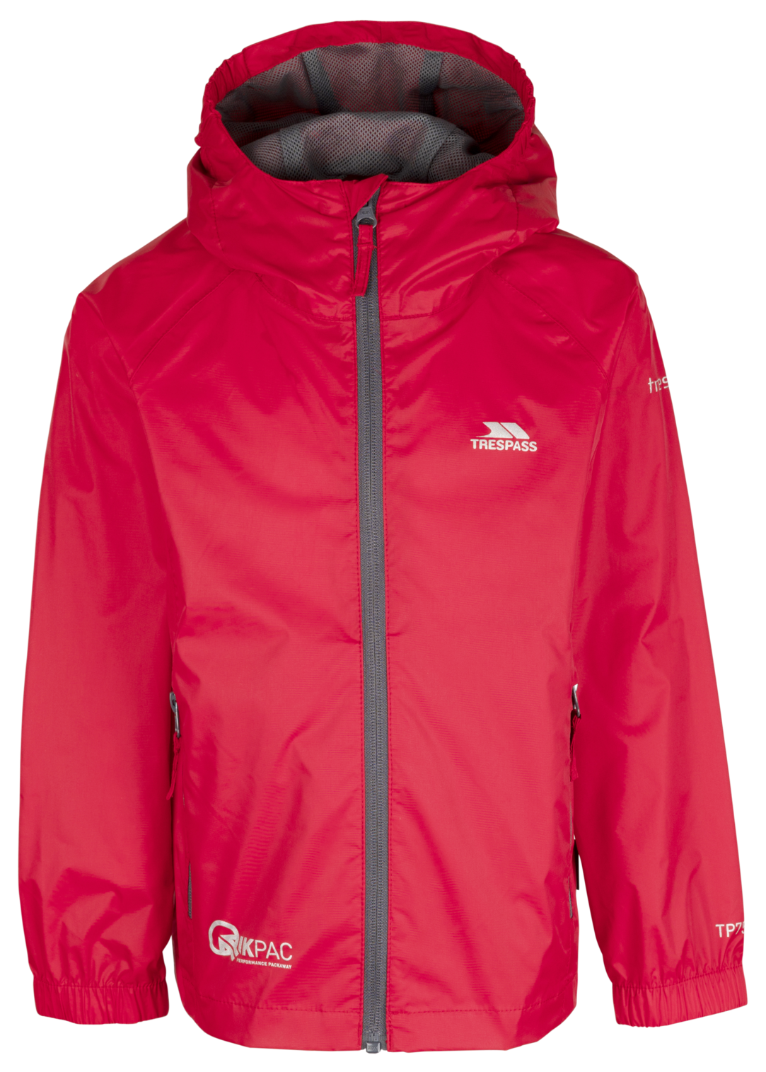 Giacca Trespass Qikpac - Packaway Jkt unisex per bambini rossa