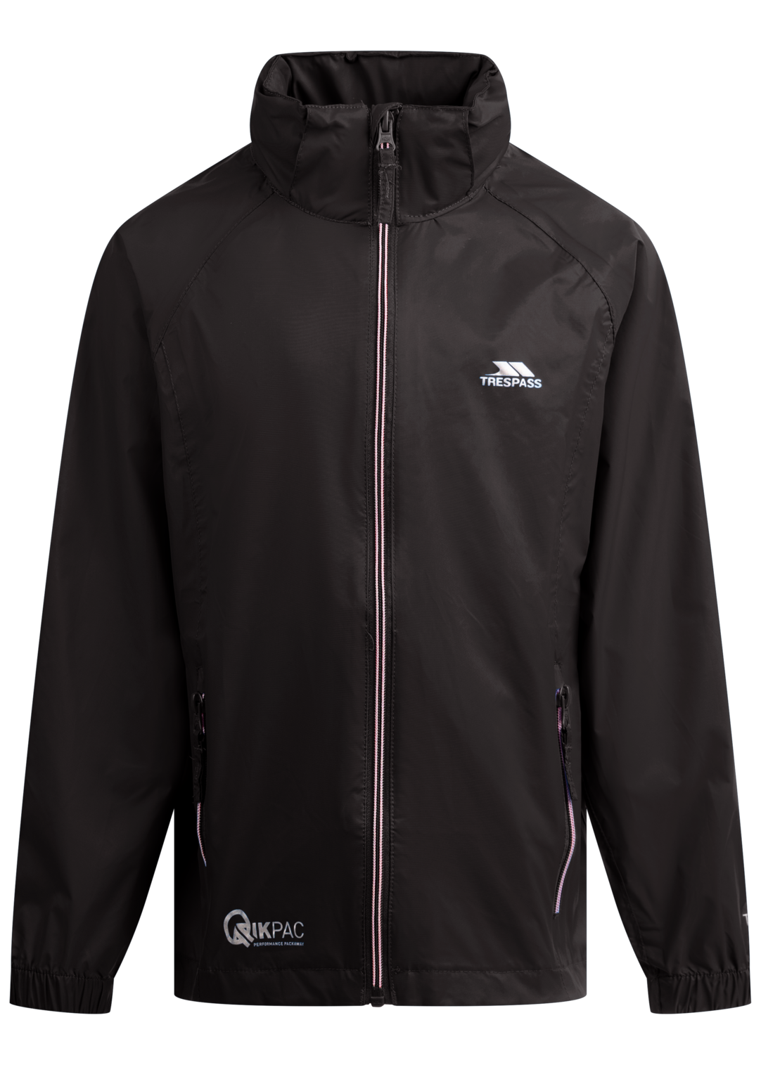 Trespass Qikpac X - Unisex Kids Packaway Jkt Black / Carbon 5/6