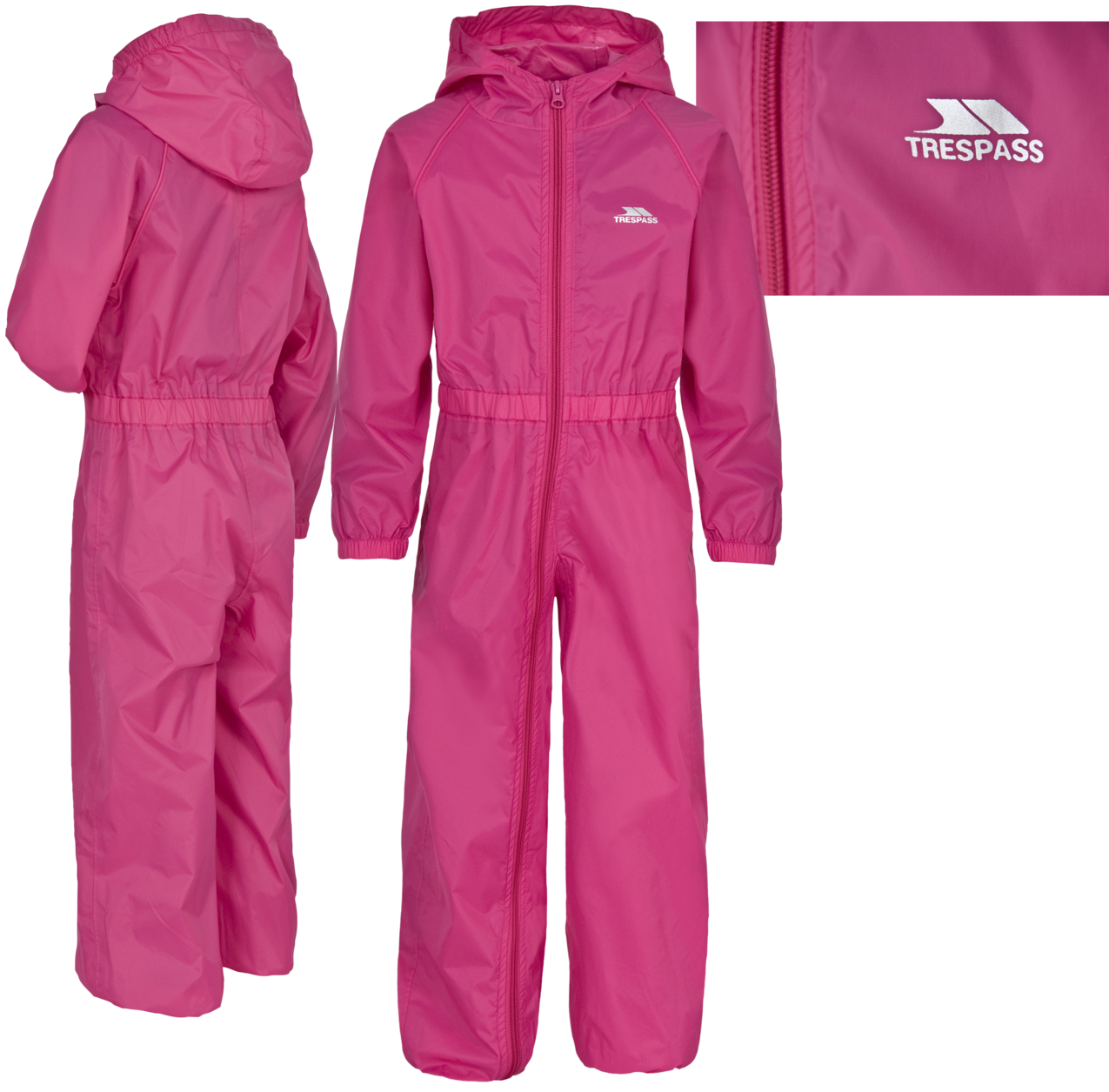 Trespass Button - Costum de ploaie unisex pentru copii Gerbera