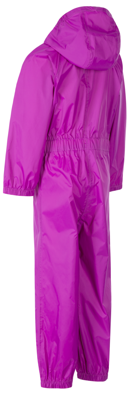 Trespass Button - Costum de ploaie unisex pentru copii, orhidee violet