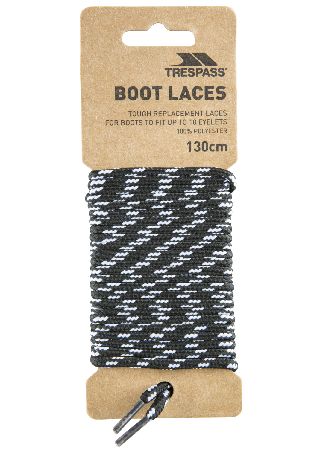 Trespass Laces 130 - Lacets Ronds 130cm Noir