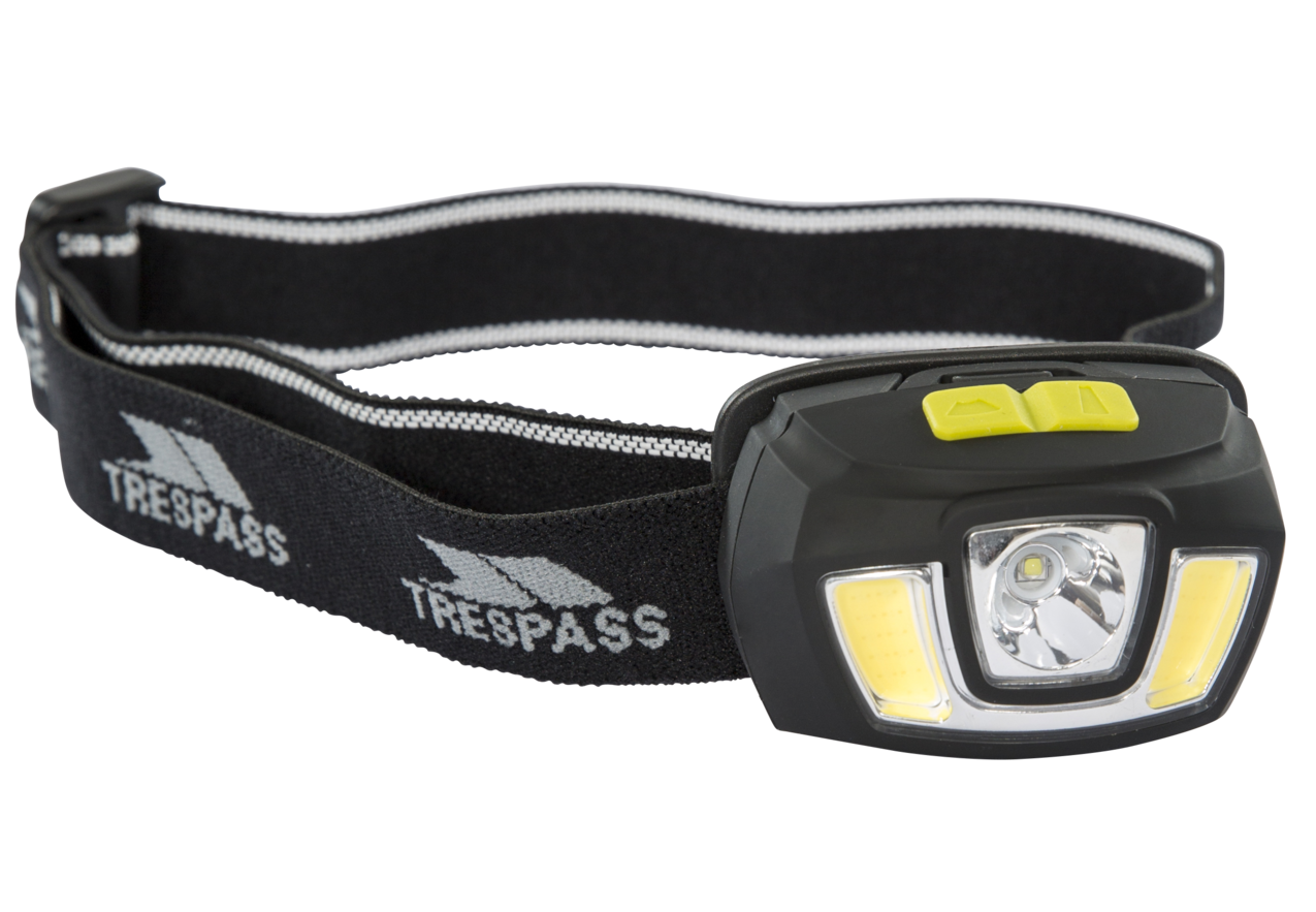 Trespass Blackout - Lampada frontale a LED da 250 lm Nera