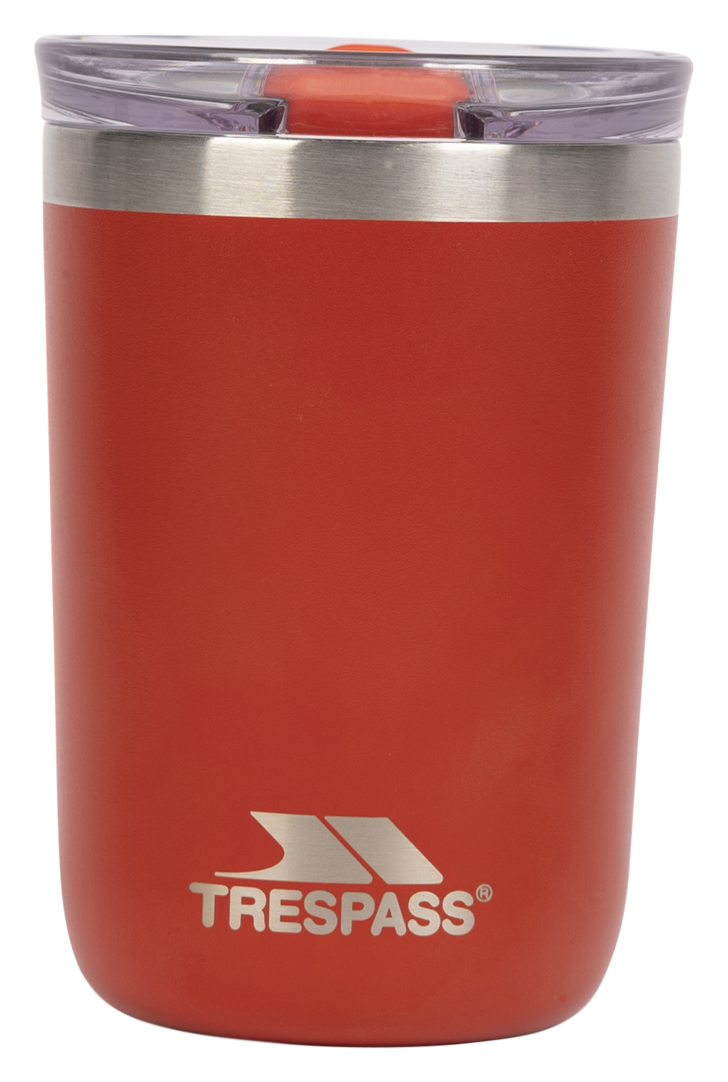 Trespass Rounder - Stainless Steel Cup Wtih Lid Red