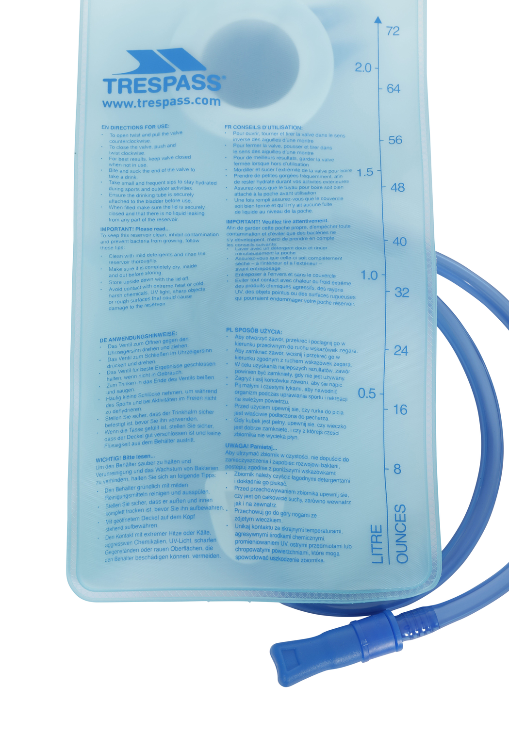Trespass Hydration X - 2 Litre Water Bladder Not Applicable