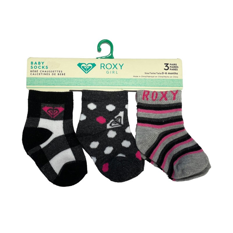 Confezione 3 Calzini Bebé Roxy Inside Spark Logo 66092t Multicolor