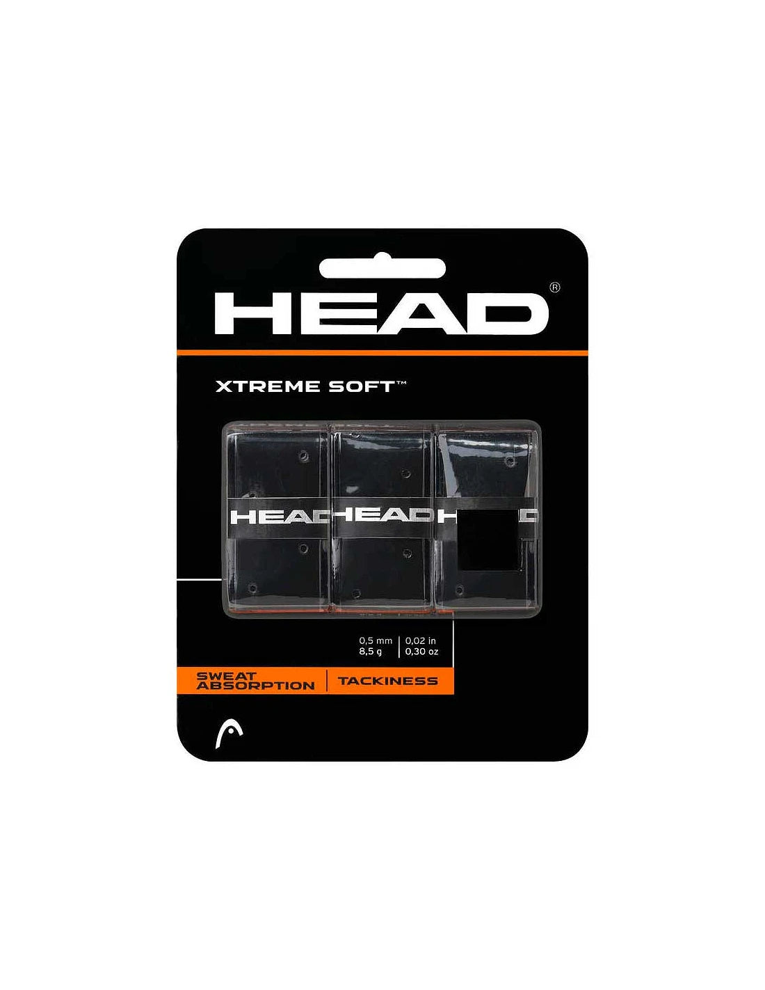 Head Pack 3 Overgrips Xtremesoft Schwarz