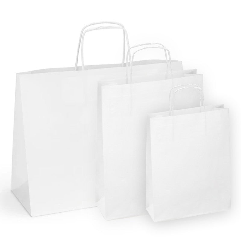Balenie 50 ks papierových tašiek Lima White