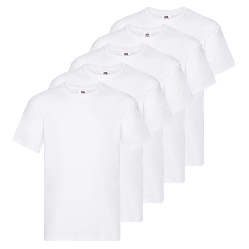 Pack Of 5 Fruit Of The Loom Original T-shirts Negro