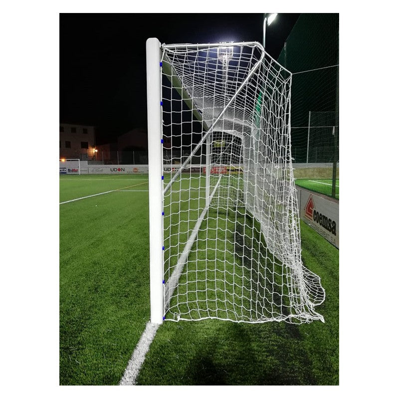 Pair Of Fixed Aluminium Goals For Soccer 11 120x100 Mm