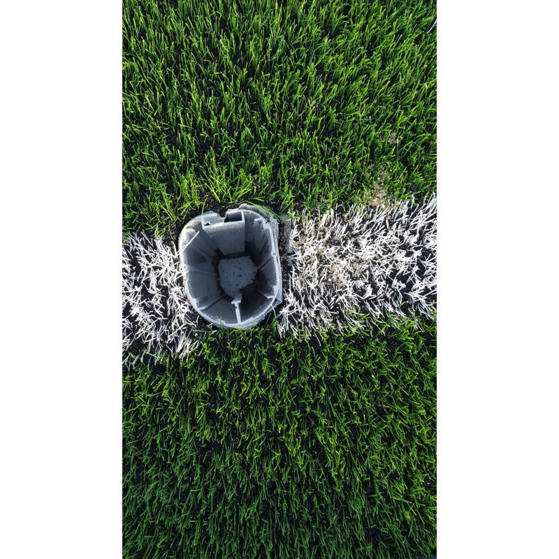 Pair Of Fixed Aluminium Goals For Soccer 11 120x100 Mm