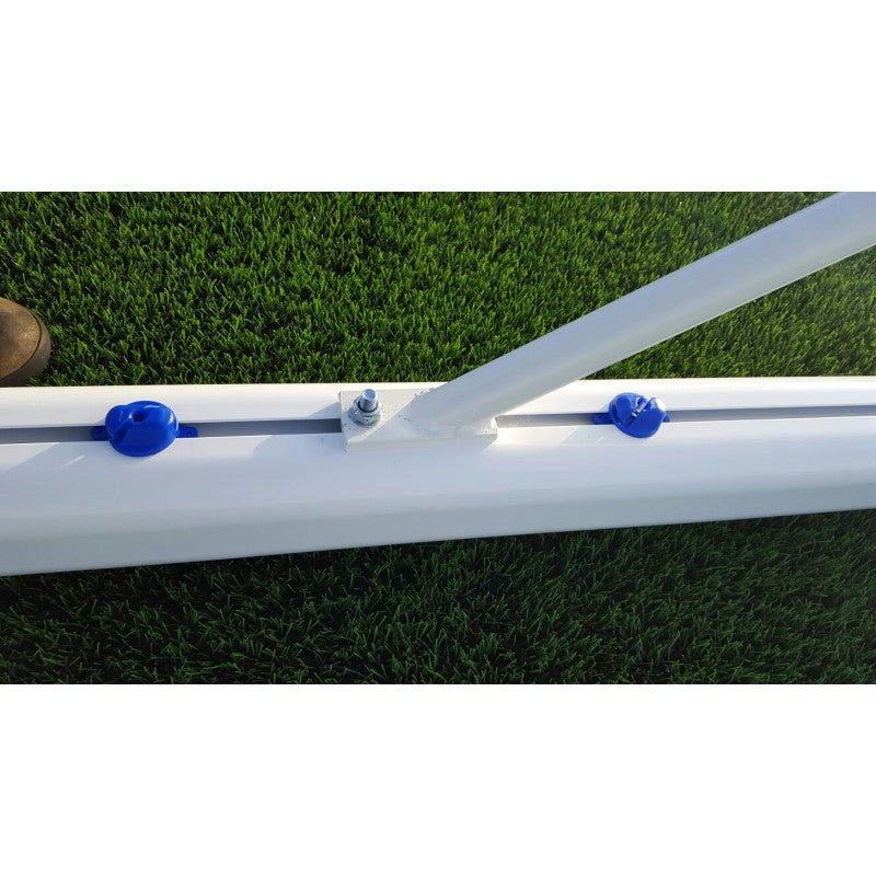 Pair Of Fixed Aluminium Goals For Soccer 11 120x100 Mm