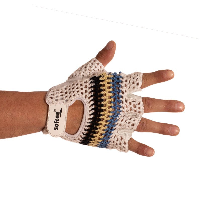 Pair Of Wicker Gym Gloves Blanco/Rojo/Negro
