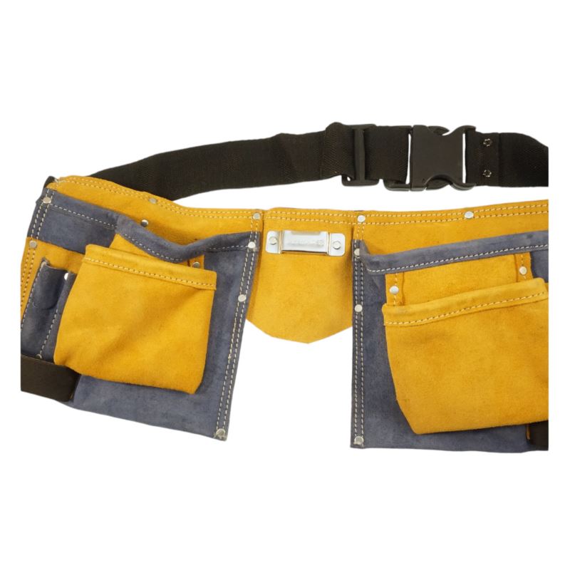 Cintura porta attrezzi per installatori in pelle 10 tasche Beast
