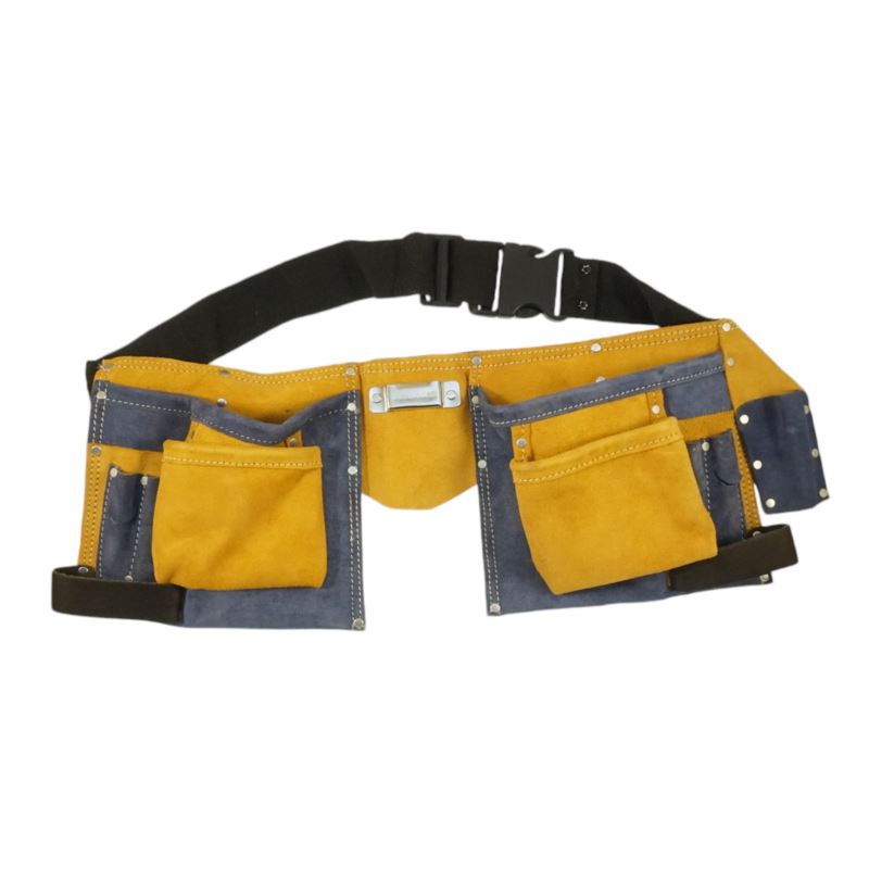 Cintura porta attrezzi per installatori in pelle 10 tasche Beast