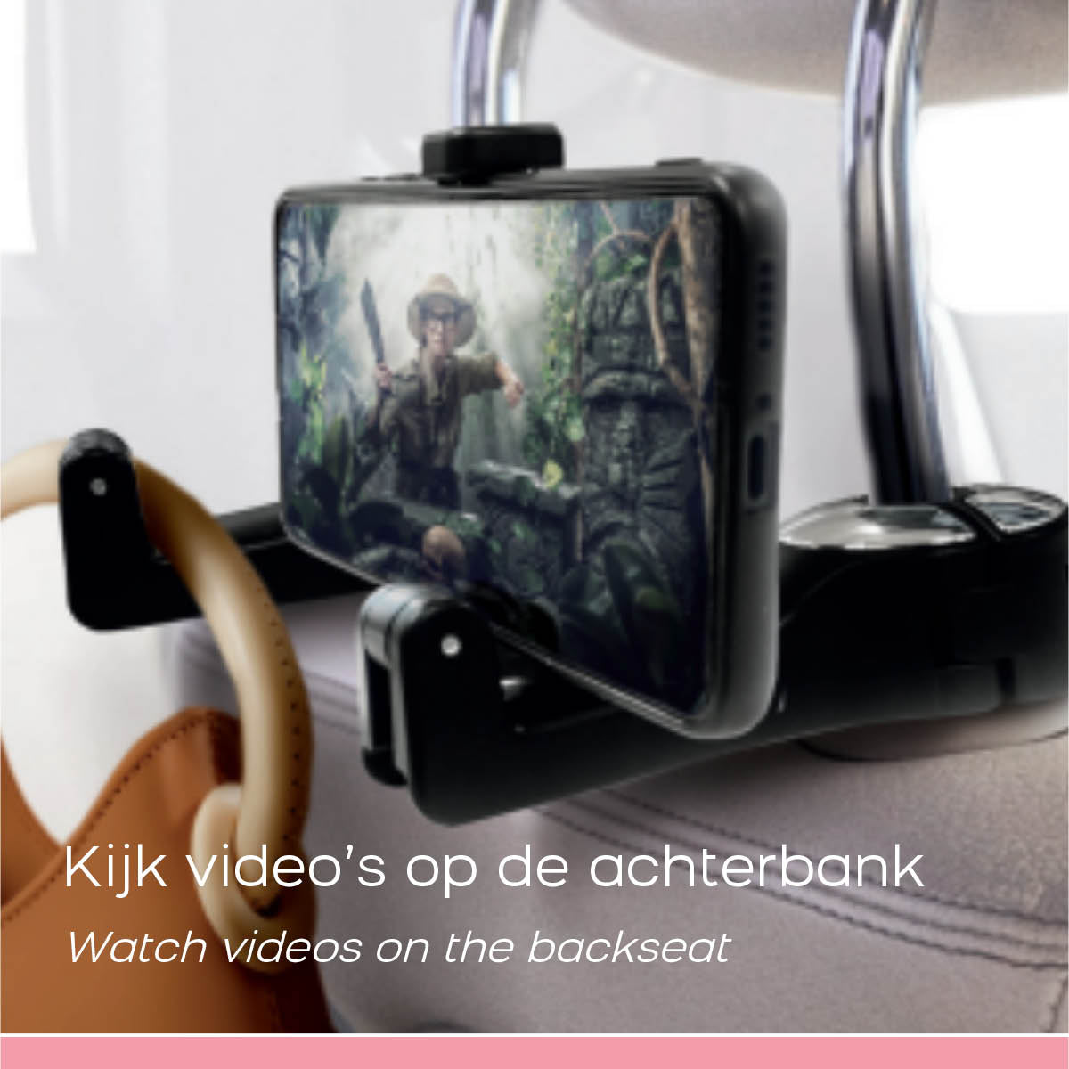 Uchwyt na telefon – wielofunkcyjny uchwyt na telefon i haczyk na torbę