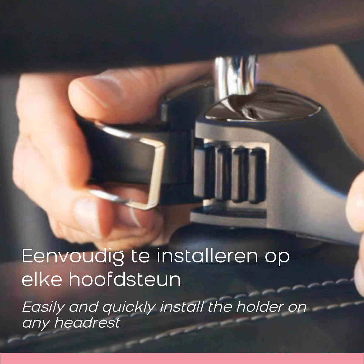 Telefonholder – Multifunktionel telefonholder og taskekrog – sæt med 2