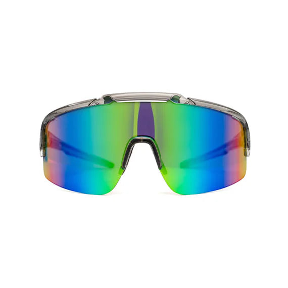 Horsefeathers Recoil Bike Sunglasses (transparent Gray/mirror Green)