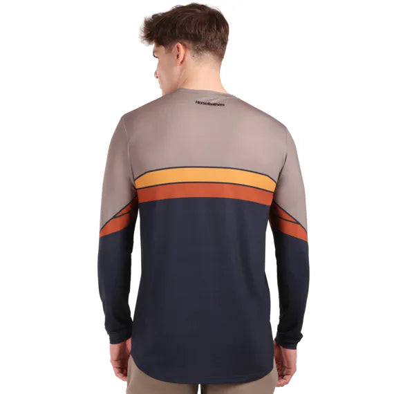 Велосипедна фланелка Horsefeathers Quantum Ls (индиго/сива)