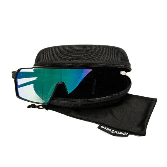 Gafas de sol fotocromáticas para bicicleta Horsefeathers Neutron (negro mate/verde espejo)