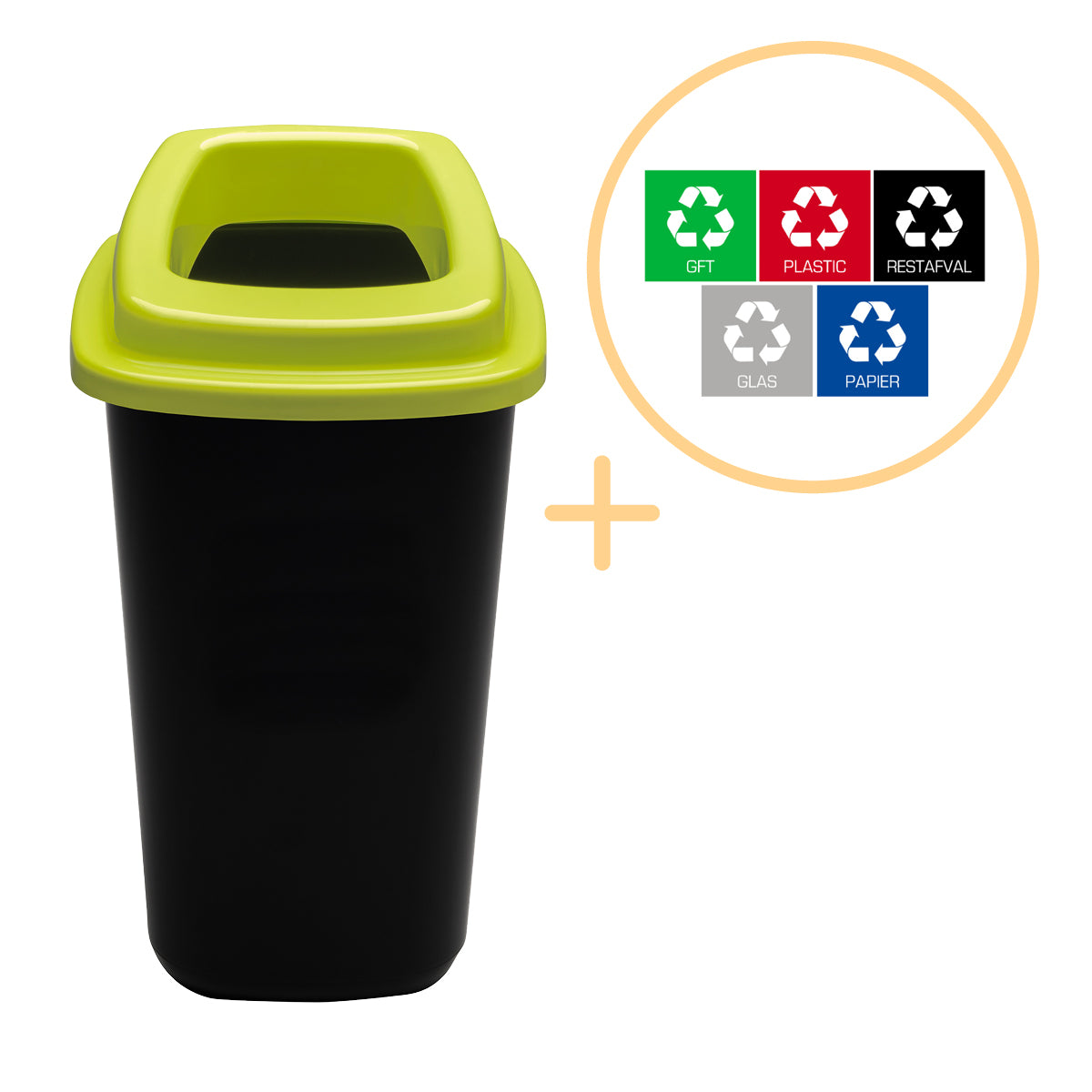 Plafor - Nádoba na třídění 45l - Recyklace - Zelená