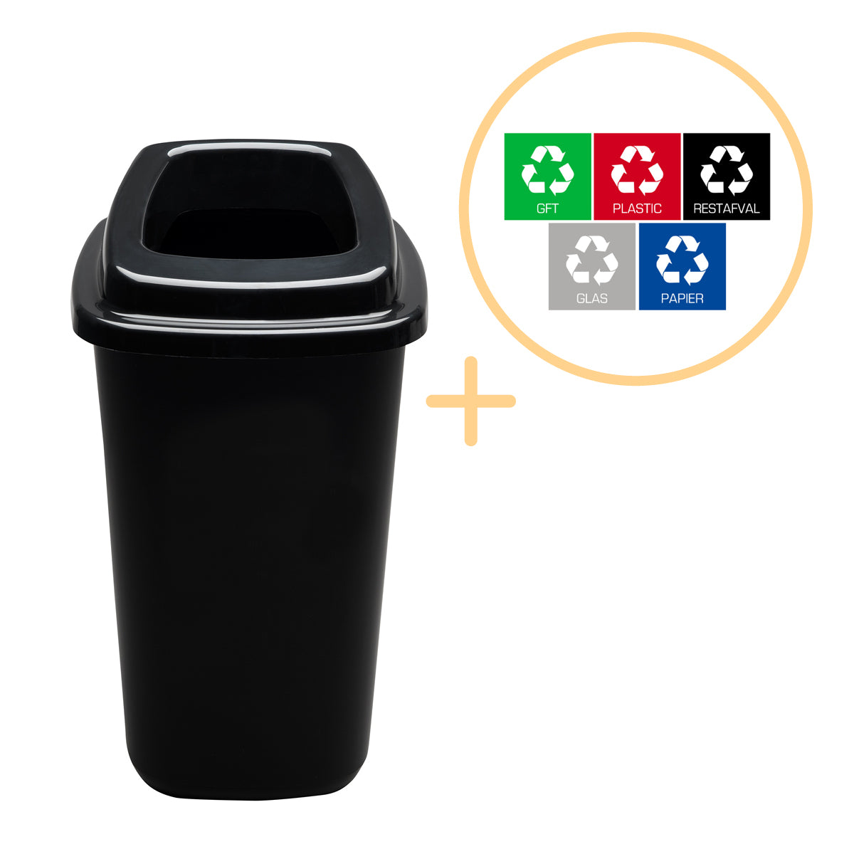 Plafor - Sort Bin 45l - Genbrug - Sort