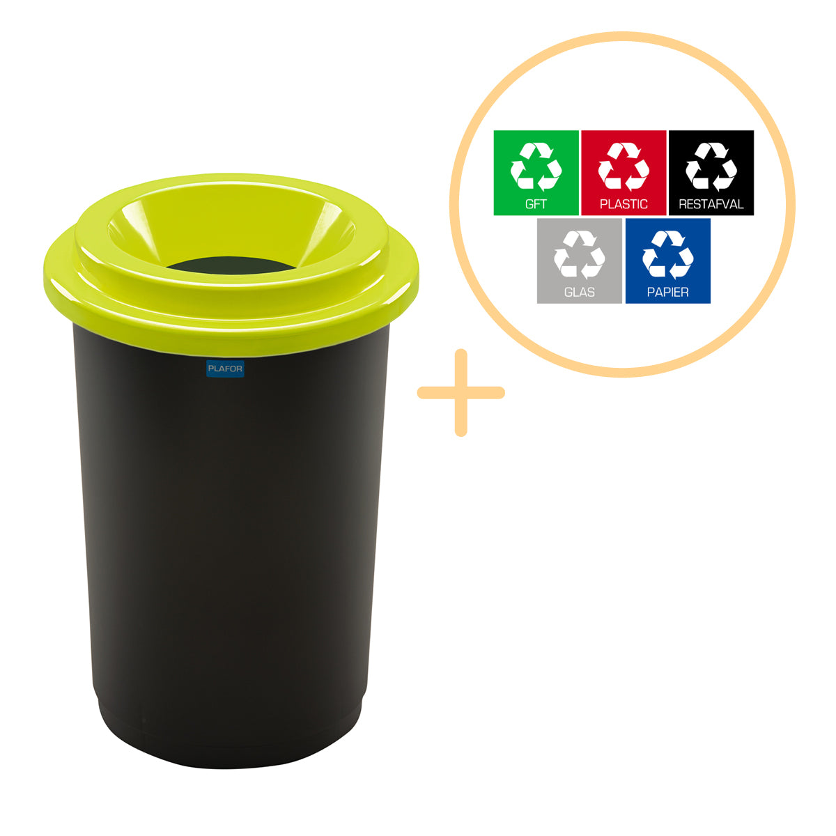 Plafor Eco Bin 50l – Recycling – Green